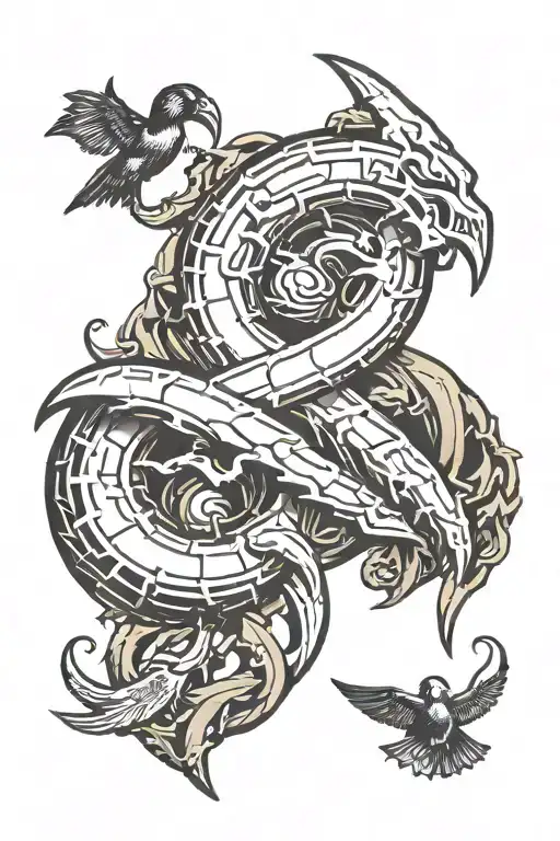 wu tang clan logo tattoo design idea