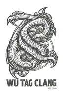 wu tang clan logo tattoo design idea