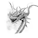 dragon success tattoo design idea