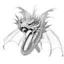 dragon success tattoo design idea
