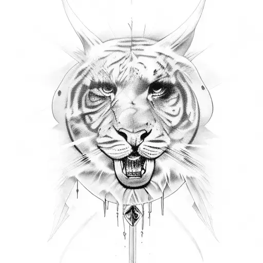 vertical tattoo with a lot of alternative universe animals, nature tattoo design idea