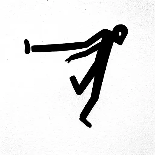 falling man figure with cosmic tattoo design idea