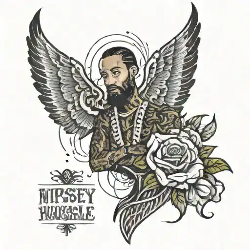nipsey hussle quote tattoo design idea