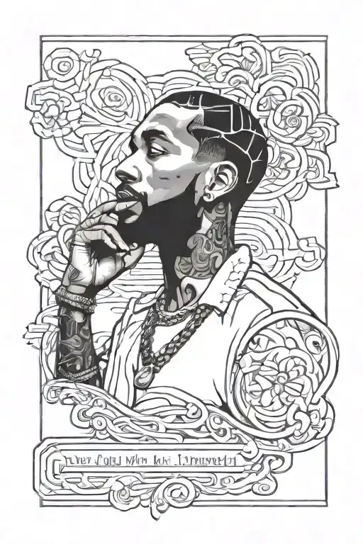 nipsey hussle quotes arranged tattoo design idea