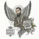 nipsey hussle quote tattoo design idea