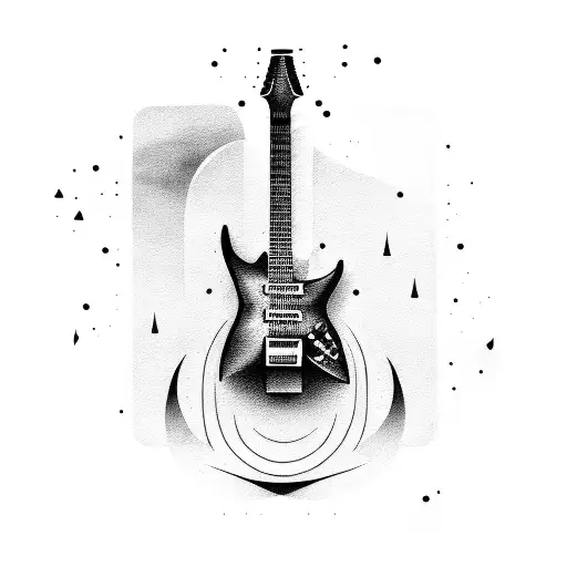 electric guitar tattoo design idea