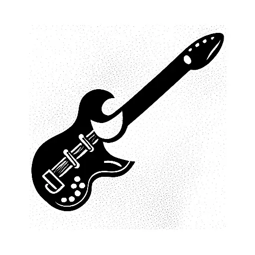 electric guitar tattoo design idea
