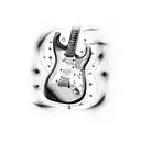 electric guitar tattoo design idea