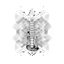 electric guitar tattoo design idea