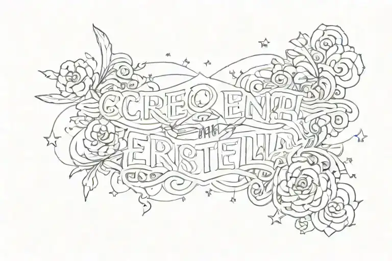 Creo en mi estrella there should be this text tattoo design idea