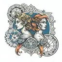 Gemini Libra tattoo design idea