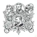 3 brothers, 2 sisters, ashtree  tattoo design idea