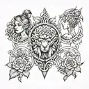 3 brothers, 2 sisters, ashtree  tattoo design idea