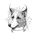 hot dog with eyebrows tattoo design idea