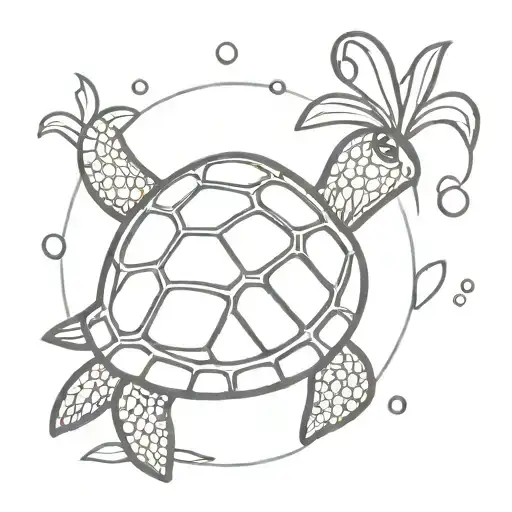Hawaiian turtle   tattoo design idea