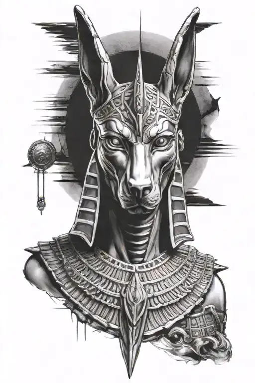 Egyptian, Anubis, Horus tattoo design idea