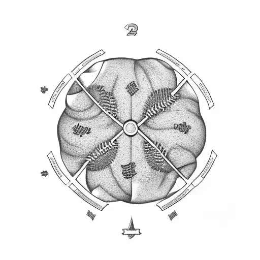 A family tree in the shape of a baseball diamond tattoo design idea