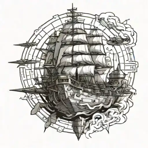 Warhammer 40k battleship tattoo design idea
