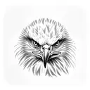 bald eagle with rose tattoo design idea