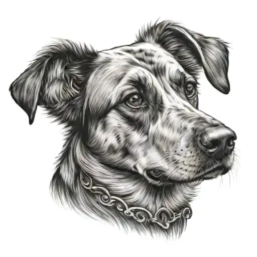 memory of a dog tattoo design idea