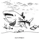 reef shark tattoo design idea