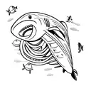 reef shark tattoo design idea