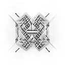 A DNA double helix made of beer bottles tattoo design idea