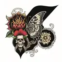 i hate being bipolar, its awesome accessories tattoo design idea