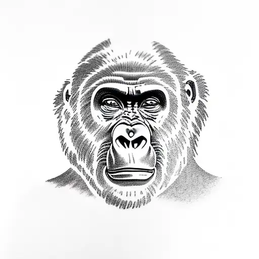 Gorilla tattoo design idea
