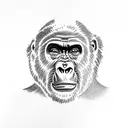 Gorilla tattoo design idea