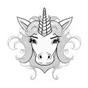 unicorn from last unicorn movie tattoo design idea