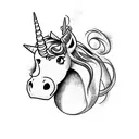 unicorn from last unicorn movie tattoo design idea