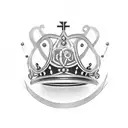 King's Crown with Kobe Bryant logo tattoo design idea