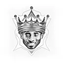 King's Crown with Kobe Bryant logo tattoo design idea