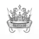 Queen's Crown tattoo design idea