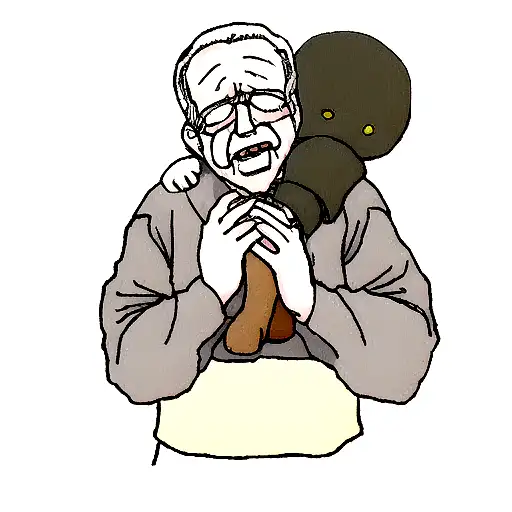 child hugging grandpa tattoo design idea