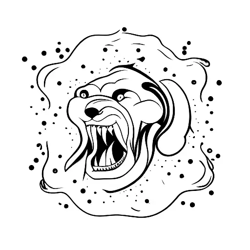 bite me words with biting lip tattoo design idea