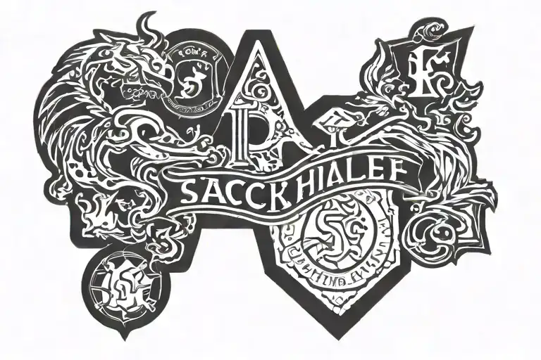 letters FC Schalke 04 tattoo design idea