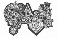 letters FC Schalke 04 tattoo design idea