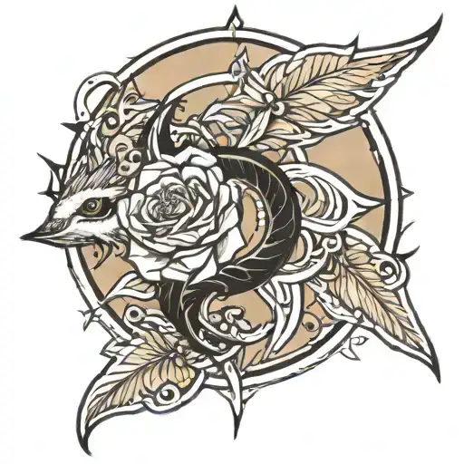 Idris & laminated tattoo design idea