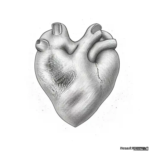 thumb print heart  tattoo design idea