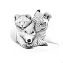 love Mom dad tattoo design idea