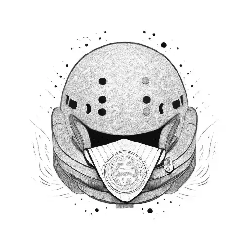 jiujitsu black belt elmo helmet tattoo design idea