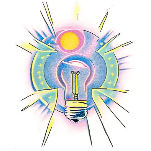 light bulb tattoo design idea