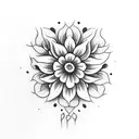 Vietnamese flowers  tattoo design idea