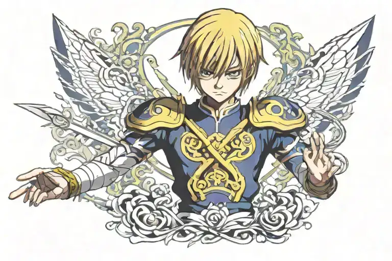 Kurapika kurta tattoo design idea