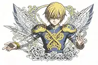 Kurapika kurta tattoo design idea