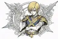 Kurapika kurta tattoo design idea