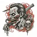 world  walking dead tattoo design idea