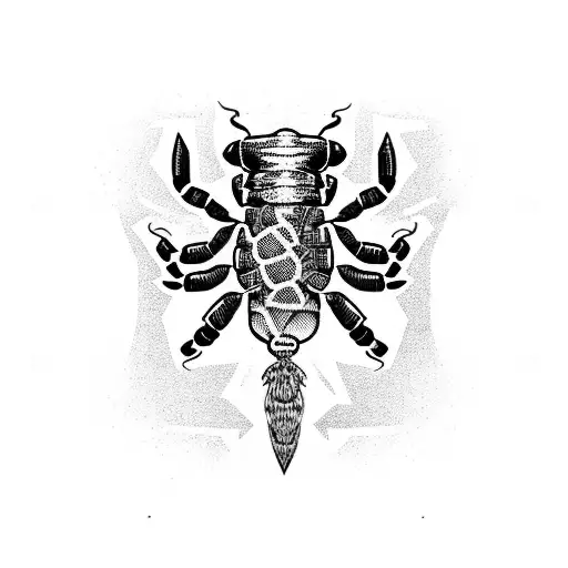 Scorpion with electric guitar  tattoo design idea